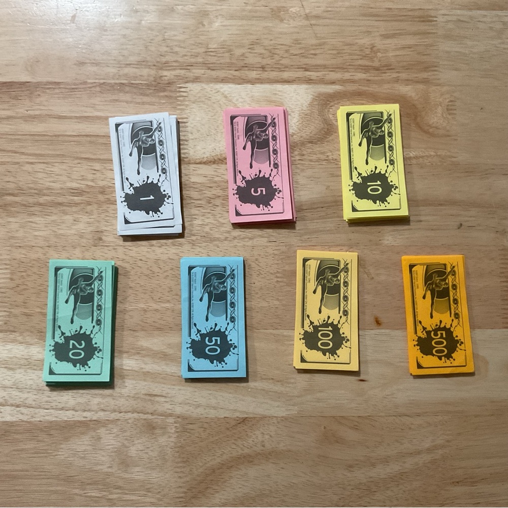 Spiderman Monopoly 2007 Board Game Replacement Parts Pieces Paper Money Hasbro